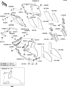 ZX600 Cowling lowers(1 / 2)(e12 / e13)