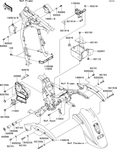 VN1600 Рама ,крепежные детали