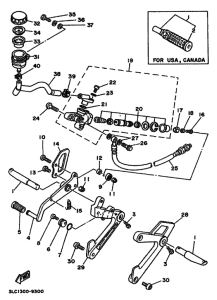 TZ250 Support & repose pied