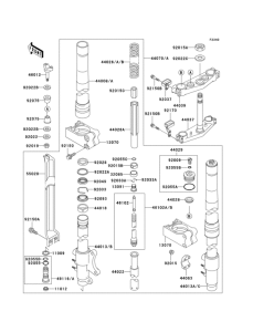 KX500 Front fork(1 / 2)(kx500-e4 / e5)
