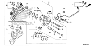 CB500X (ABS) Задний суппорт