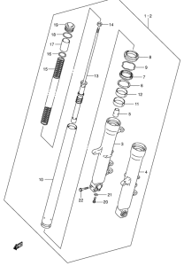 DL1000 Передняя вилка