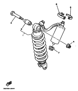 TDR250 TDR250A Задняя подвеска