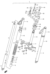 K125 Вилка передней оси