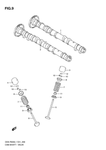 GSX-R600 Распределительный вал-клапаны