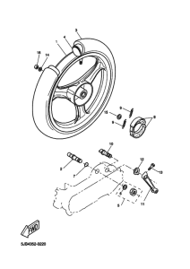 YH50 Rear wheel complete assy