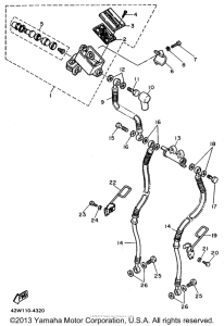 XV750FC Главный тормозной цилиндр