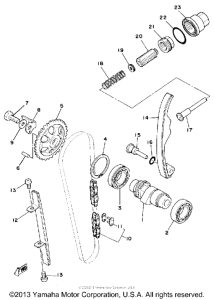 SR500E Camshaft - chain tensioner