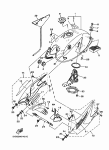 YBR125ED Топливный бак