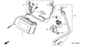 VTR1000SP Аккумулятор