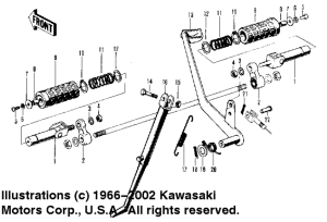  Footrests / stand / brake pedal