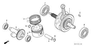 XR250R Crankshaft / piston