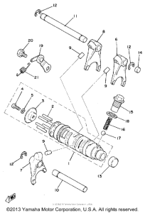 TZ125G Shift cam - fork