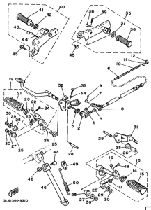 XV240 Stand. footrest
