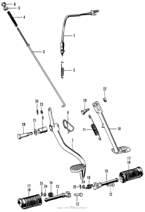 SL70 Rear brake + side stand