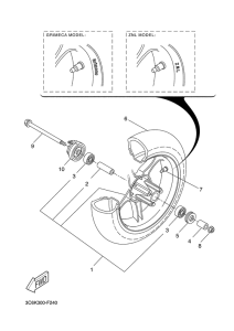 YQ50 Переднее колесо