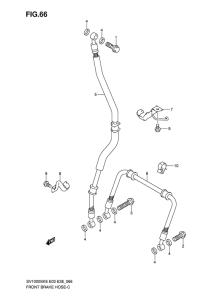 SV1000 Передние тормозные трубки