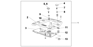 XL1000V (ABS) Top box bracket