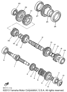 XV1100F Трансмиссия