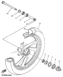 TZR50 Переднее колесо
