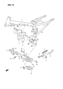 JR50 Frame - footrest