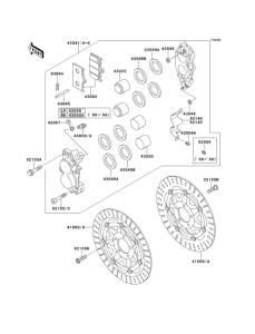 ZX1100 Передний тормоз