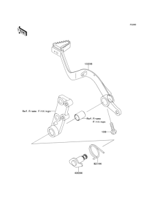 KL650 Педаль тормоза