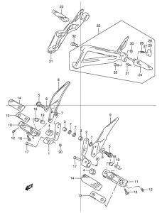 GSX1200 Подножки