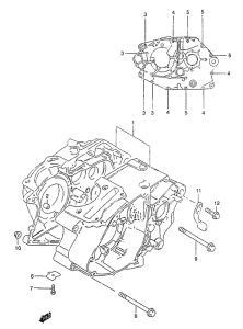 GZ125 Картер двигателя