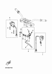 MT125A Handle switch & lever