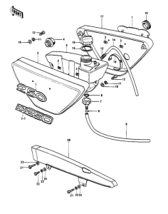 KH250 Side covers / oil tank / chain cover