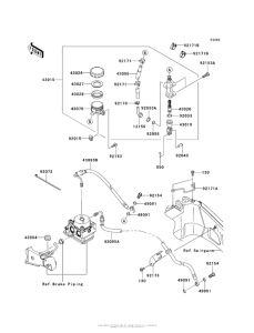 KLE650 Задний торм цилиндр