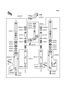 ZR250 Передняя вилка
