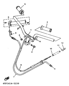 XC125K Manubrio . cable