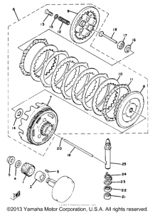 YZ80H Сцепление