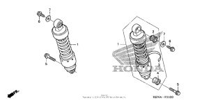 CMX250C Задние амортизаторы