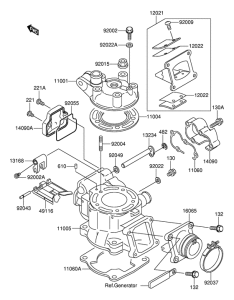RM100 Головка блока цилиндров / цилиндр