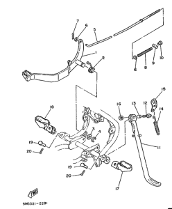 DT50MX Stand. footrest