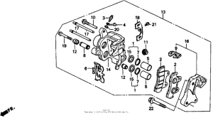 VT1100C Front brake caliper 87-93