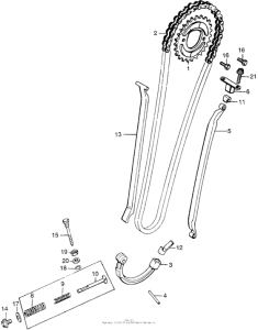CL360 Cam chain + tensioner
