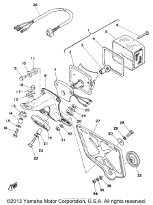 DT250D Задний фонарь