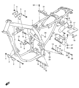 DR650 Frame comp