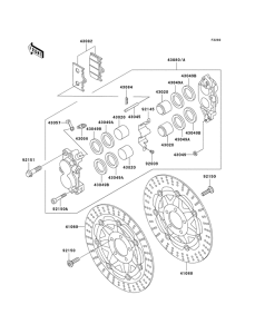 ZX600 Передний суппорт