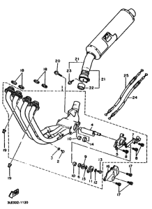 FZR1000 FZR1000F Выхлоп