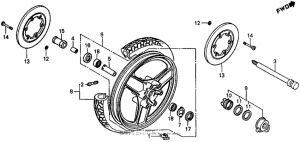VF500F Переднее колесо