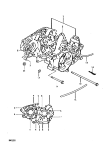 RM125 Картер двигателя