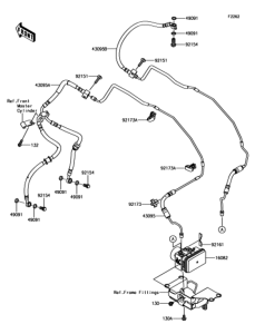 ZX1000 ブレーキパイピング