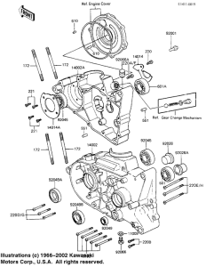 KE100 Картер двигателя