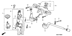 NSR125R Handle pipe / top bridge