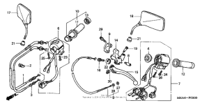 VTX1300S Рулевые переключатели